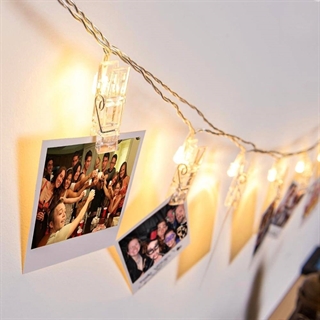 LED lyskæde med klemmer 3 meter